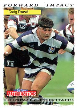 1995 Card Crazy Authentics Rugby Union NPC Superstars #79 Craig Dowd Front